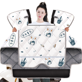 Winter thickened velvet waterproof electric vehicle windshield quilt