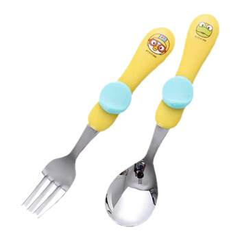 Korean Imported Little Penguin Bolele Bao Lulu Children's Stainless Steel Tableware Water Cup Spoon Fork Tableware Special Offer