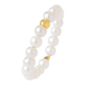 Donghai shijia pearl ring 999 pure gold