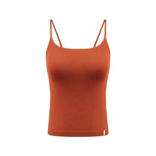 Ribbed shoulder straps adjustable camisole half workout