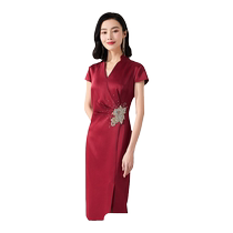 Gowani Giovanni summer womens cheongsam high-end slim embroidered dress shopping mall same style ET2E202