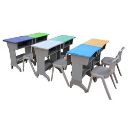 Xiangqun 신소재 플라스틱 강철 책상과 의자 학생 책상과 의자