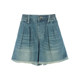 Big Ear Elephant Girls Hairy Edge Denim Shorts 2026 Summer Style New Baoer Loose Wide Legs All-match thin Pants