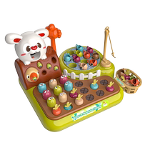 Childrens knocking toys Happy Farm fishing decompression whack-a-mole 1 year old 2 baby toddler educational early education boys and girls