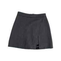 Suit skirt for women spring and autumn new style pear-shaped hip-hugging skirt anti-exposure culottes high-waisted slit a-line skirt