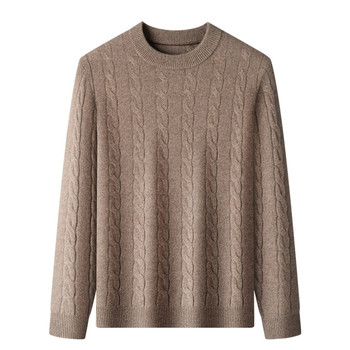 Shanghai chunzhu family men's pure cashmere 100% cashmere sweater twist knitted sweater high-end warm sweater thickened Shanghai chunzhu family men's pure cashmere 100% cashmere sweater twist knitted sweater high-end warm sweater thickened