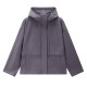 Giordano drop shoulder hooded drawstring trench coat