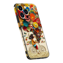 QBIG is suitable for the new Apple 15promax all-inclusive lens protective case 14plus cartoon cute lambskin 13pro magnetic creative personality 12pm niche popular simple 1