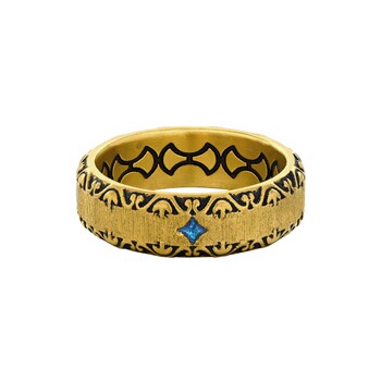 Monologue monologue atlantis deep sea starburst pattern retro gold gilt ring