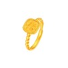 Chao Hongji rainbow gold fantasy small sugar cube gold ring sparkling crushed ice solid gold birthday gift price