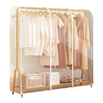 Hanger dust cover household dust cover cloakroom coat dust bag floor-standing double pole clothes storage dust cover