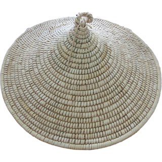 手工新款田园艺人云南十八怪草帽当石锅酒缸盖灯罩制品竹编编锅盖