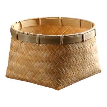 Bamboo basket dried fruit box household snack fruit basket