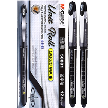 Chenguang Ruilang signature pen ARP50801 straight liquid full syringe water-based pen 0 5mm student exam gel pen quick-drying signature pen business pen black gel refill signature work