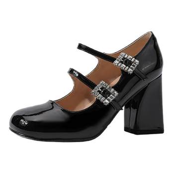 Genuine leather commuter mary jane shoes