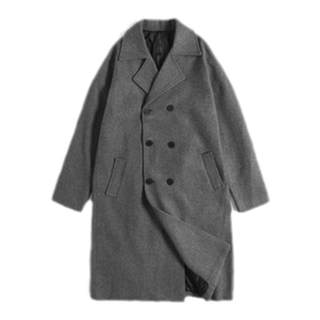 Winter woolen coat thickened over the knee mid-length