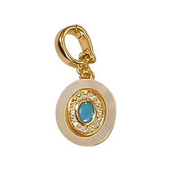 Removable diy natural mother-of-pearl green pendant pearl necklace for women new retro high-end clavicle chain accessories