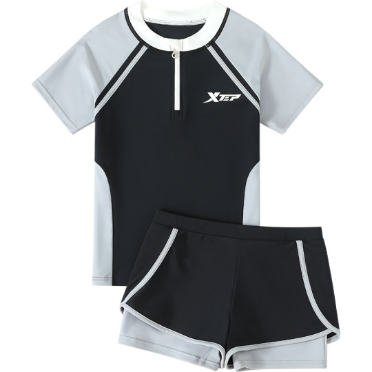 Xtep girls split swimsuit double layer swimming trunks for middle and large children