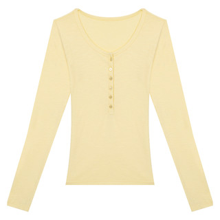 橘子树在哪儿韩系亨利领长袖t恤女秋季纯欲风收腰显瘦内搭打底衫