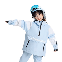 Vêtements de ski pour enfants éléments froids pour filles et garçons pull imperméable en placage professionnel pour lextérieur haut fendu nouvelle collection 2024