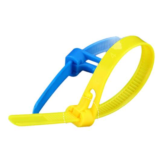 8*300 releasable nylon cable ties available in 4 colors