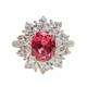 Brilliant 2 carat sunset color padparadscha ring for women
