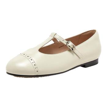 Meibao 2025 spring new lambskin mary jane shoes women's soft soled leather shoes