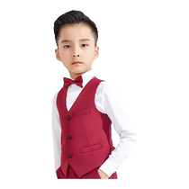 Romon childrens vest boy suit suit flower girl dress suit little boy middle-aged child piano performance autumn