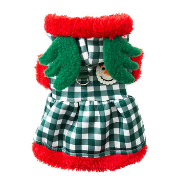 Pet clothing autumn and winter christmas sweatshirt warm small dog teddy bichon dog clothes with traction buckle
