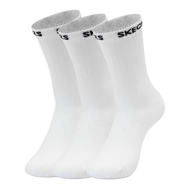 ຖົງຕີນ Skechers Skechers ຜູ້ຊາຍແລະແມ່ຍິງກິລາ socks ກາງ-calf ງ່າຍດາຍ LOGO socks ສາມຄູ່ L422U166