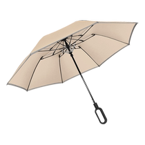 Mido European two-fold umbrella semi-automatic folding umbrella for both sunny and rainy use mens business enlarged reinforced windproof double umbrella