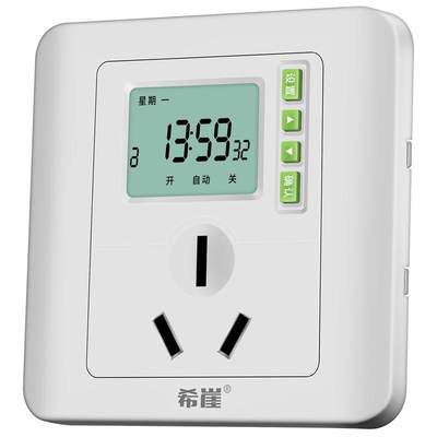Xiya 86 panel timer switch socket time-controlled switch charging protection battery car automatic power off