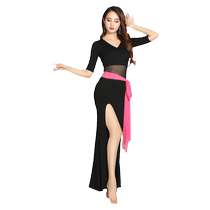 Spring and summer oriental dance belly dance practice dress plus size slimming jazz Latin dance costume performance clothing