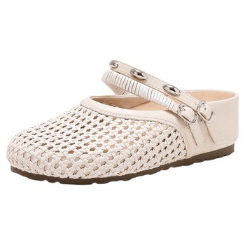 Qianbaidu summer thick-soled hollow baotou drags for women