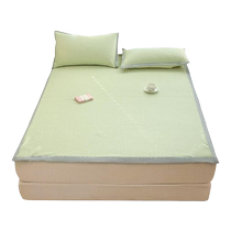 Bingdoudou mat summer ice silk mat 2024 new cooling cushion sheet single double machine washable three-piece set