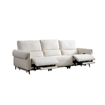 Chivas First Class Electric Function Zero Wall Puff Velvet Dopamine Style Fabric Straight Row Sofa 30256