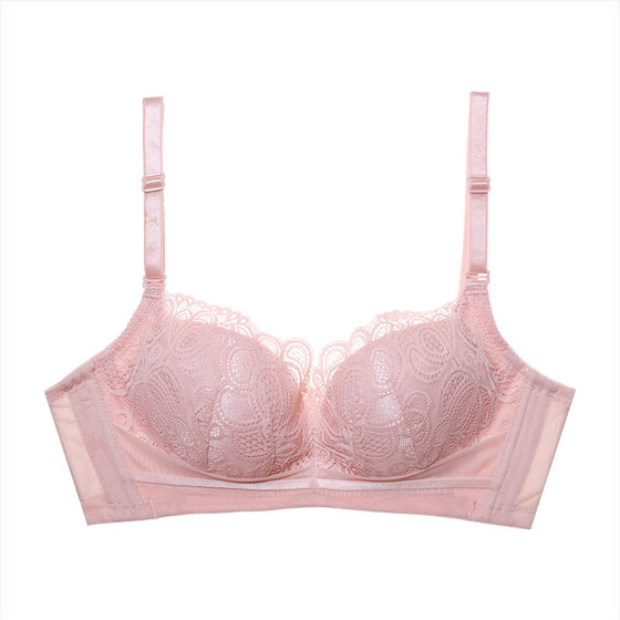 [Rose Cup] Lace sexy lingerie for women in summer thin girl gathered side bra women gathered bra