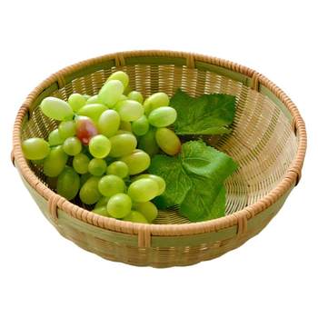 Natural hand-woven basket powder bamboo weaving first single instantly