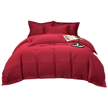 Simple wedding four-piece set of big red wedding super soft