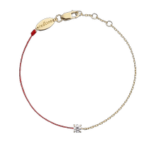 (Self-operated) redline Paris red rope round diamond 18k gold half rope bracelet bracelet bracelet gift gift