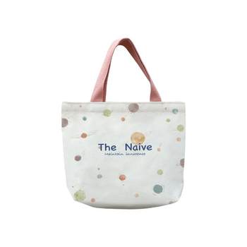 Lunch box handbag fashionable outing handbag women's 2024 new canvas bag lunch bag work small tote bag