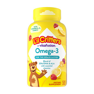 【自营】丽贵lilcritters小熊糖DHA鱼油儿童软糖120粒益视藻油