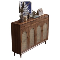 Leader rattan shoe cabinet home entrance entrance simple retro storage locker living room door new style