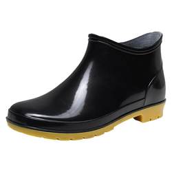 Large size short-tube rain boots, rain boots, men's non-slip construction site water shoes, low-top rubber shoes, overshoes, rain boots, men's size 48-50