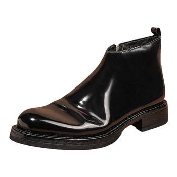 Dreambox junbo vibram trendy cordovan leather men's chelsea boots side pull niche design handmade short boots
