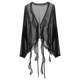 COCOBELLA ເສື້ອຢືດ chiffon ruffled ໄຫມ