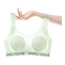 Catman Sports Bra Womens Summer Thin Shockproof Anti-sagging Big Breast Showing Small Ice Silk Girls Bra Vest Style