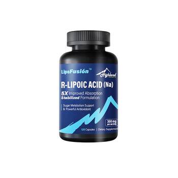 Highland dextrolipoic acid r-lipoic acid ນຳເຂົ້າ 120 ແຄບຊູນ ຂວດໃຫຍ່