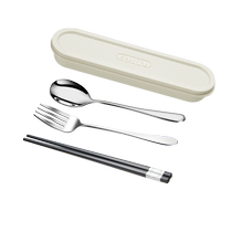 Chopsticks and spoons portable tableware set three-piece set for students and children to go out portable tableware storage for one person 2018