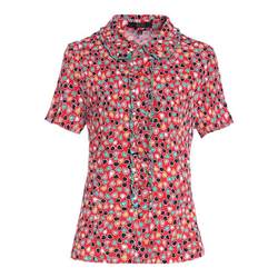 Xiangmulan Brand 2024 Knitted Floral Women's Shirt Women's Summer Noble Mom Fitting Slim Short-Sleeved Shirt